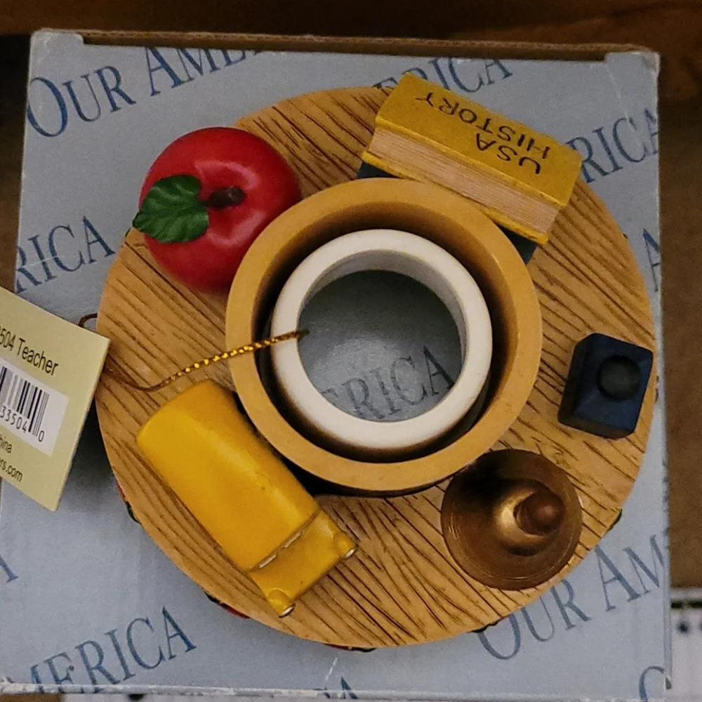 Our America Candle Topper New Teacher Stay-on-top